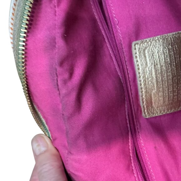 Coach Multicolor Plaid Signature PeytonTattersalll Satchel with Gold - Preowned - Picture 13 of 15